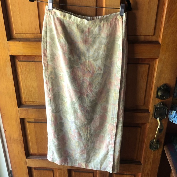 Jones New York Sport Floral Linen Skirt Sz 6P - Picture 4 of 8